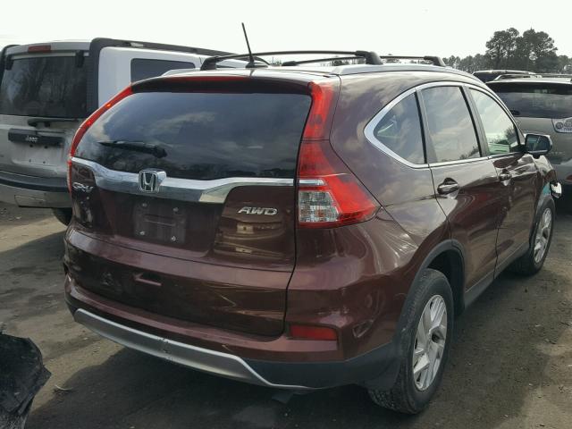 2HKRM4H72GH616669 - 2016 HONDA CR-V EXL MAROON photo 4