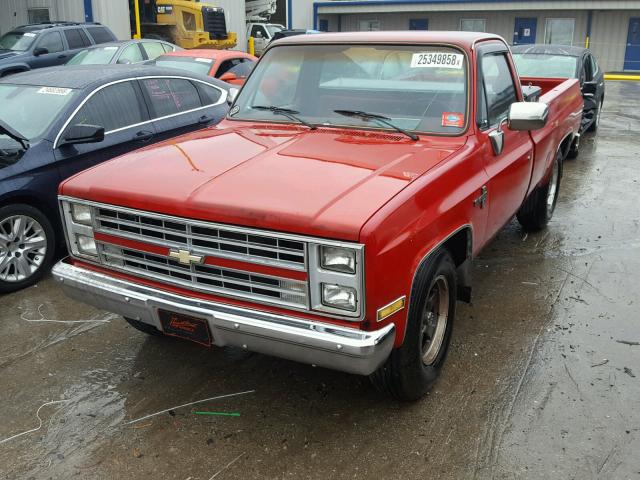 1GCDC14H7GF422093 - 1986 CHEVROLET C10 RED photo 2