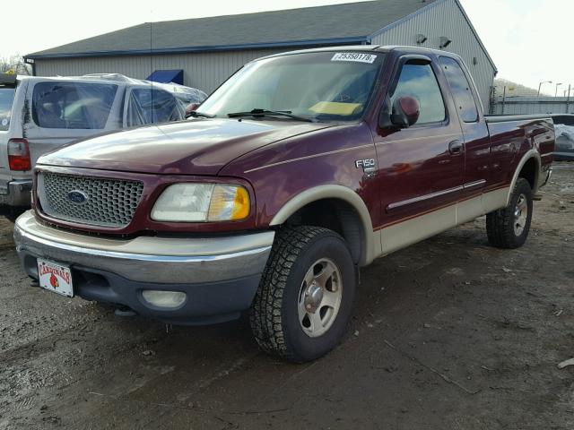 1FTRX18L6XNA60479 - 1999 FORD F150 BURGUNDY photo 2