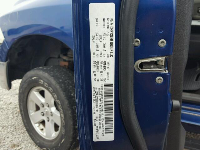 1D7RV1CT3BS505984 - 2011 DODGE RAM 1500 BLUE photo 10