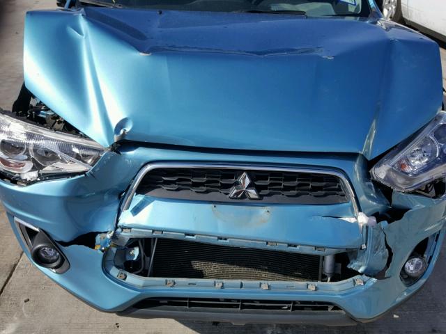 4A4AP4AUXDE013557 - 2013 MITSUBISHI OUTLANDER BLUE photo 7