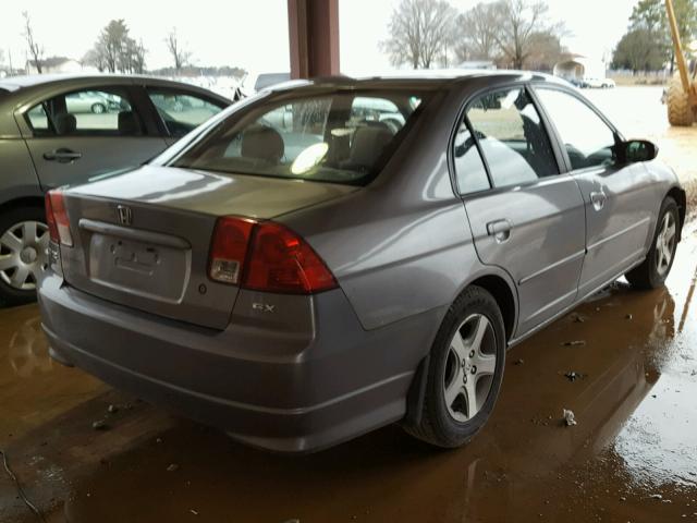 2HGES267X5H515687 - 2005 HONDA CIVIC EX ნაცრისფერი ფოტო 4