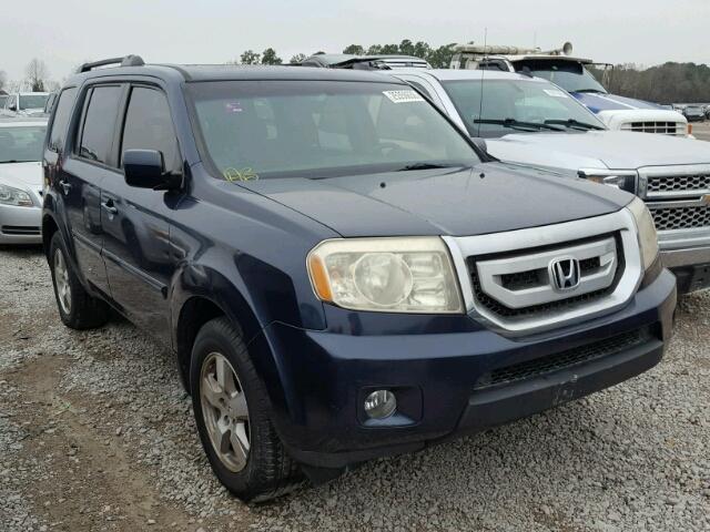 5FNYF3H4XAB017420 - 2010 HONDA PILOT EX BLUE photo 1