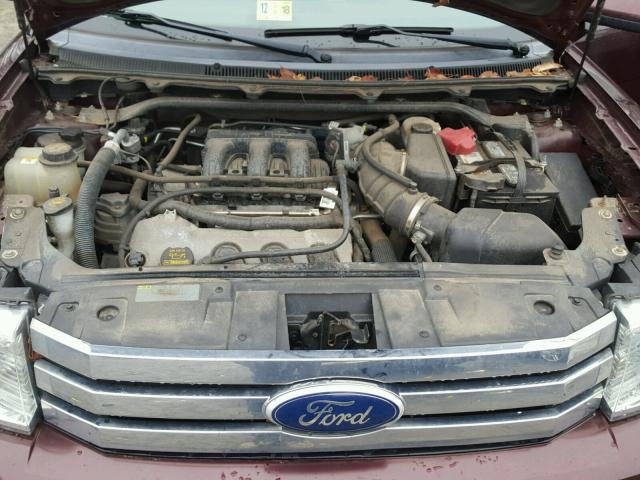 2FMGK5CC4BBD20317 - 2011 FORD FLEX SEL BURGUNDY photo 7