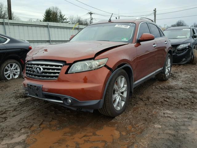 JNRBS08W66X400690 - 2006 INFINITI FX45 ORANGE photo 2