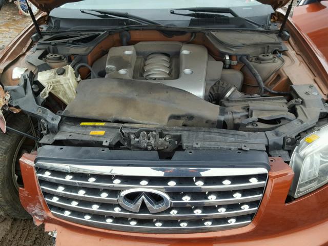 JNRBS08W66X400690 - 2006 INFINITI FX45 ORANGE photo 7