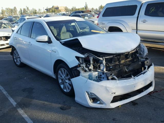 4T1BD1FK3CU009103 - 2012 TOYOTA CAMRY HYBR WHITE photo 1