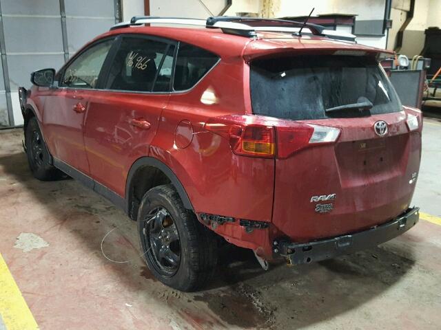 JTMBFREV8EJ003746 - 2014 TOYOTA RAV4 LE RED photo 3