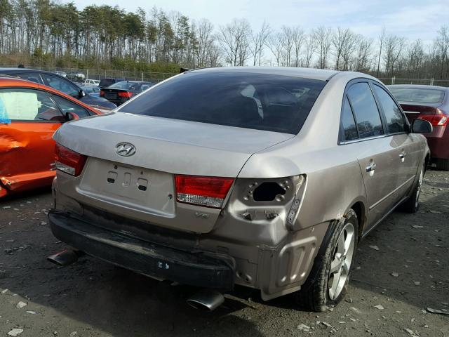 5NPEU46F16H014966 - 2006 HYUNDAI SONATA GLS GOLD photo 4