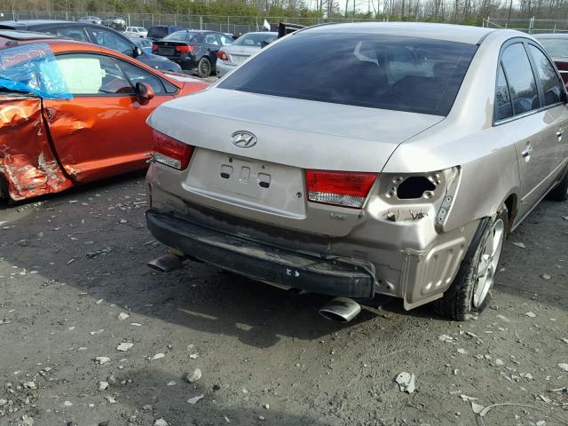 5NPEU46F16H014966 - 2006 HYUNDAI SONATA GLS GOLD photo 9