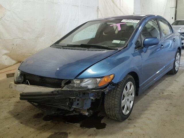 2HGFA16597H510290 - 2007 HONDA CIVIC LX BLUE photo 2