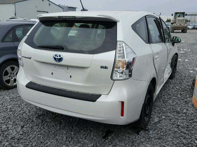 JTDZN3EU2D3192354 - 2013 TOYOTA PRIUS V WHITE photo 4