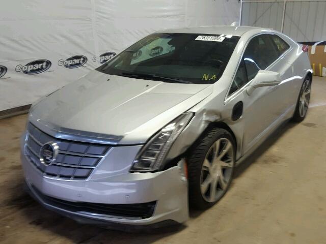 1G6RR1E43EU601419 - 2014 CADILLAC ELR LUXURY SILVER photo 2