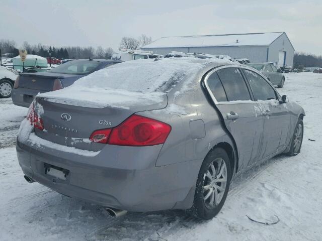 JNKBV61F58M262275 - 2008 INFINITI G35 GRAY photo 4