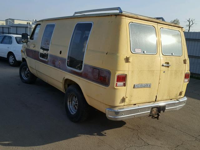 CGL258U131317 - 1978 CHEVROLET VAN YELLOW photo 3