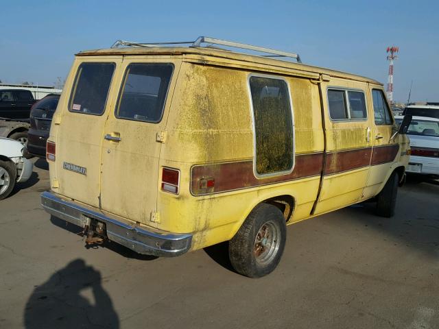 CGL258U131317 - 1978 CHEVROLET VAN YELLOW photo 4