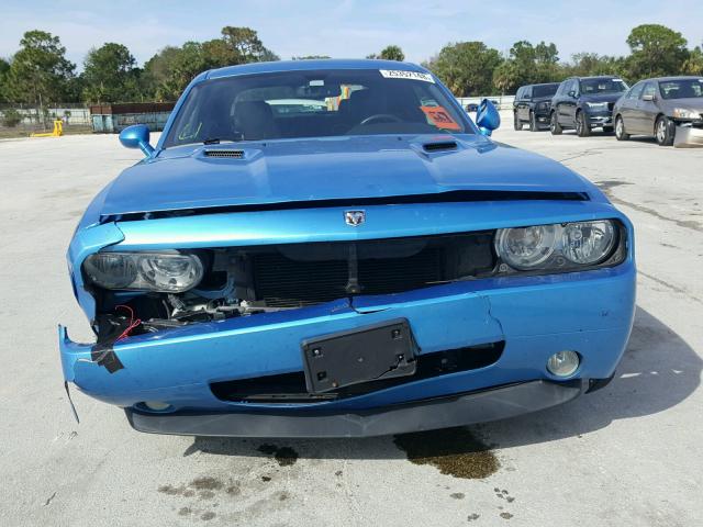 2B3LJ54T79H636050 - 2009 DODGE CHALLENGER BLUE photo 9