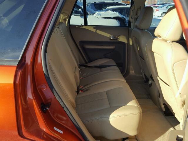 2FMDK48C57BB16347 - 2007 FORD EDGE SEL ORANGE photo 6