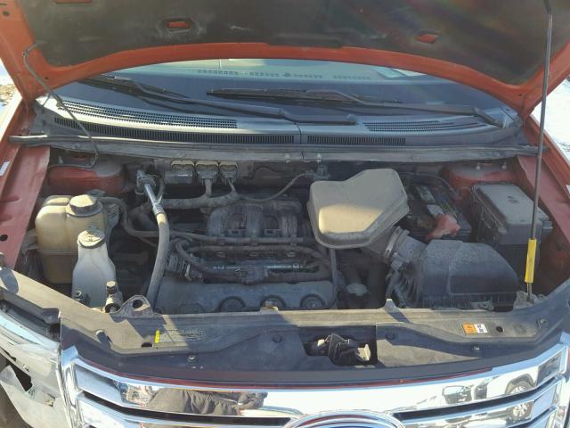 2FMDK48C57BB16347 - 2007 FORD EDGE SEL ORANGE photo 7