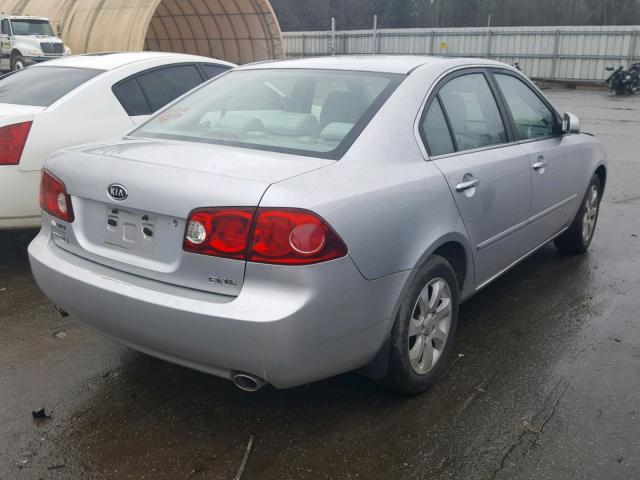 KNAGE124675099603 - 2007 KIA OPTIMA LX SILVER photo 4