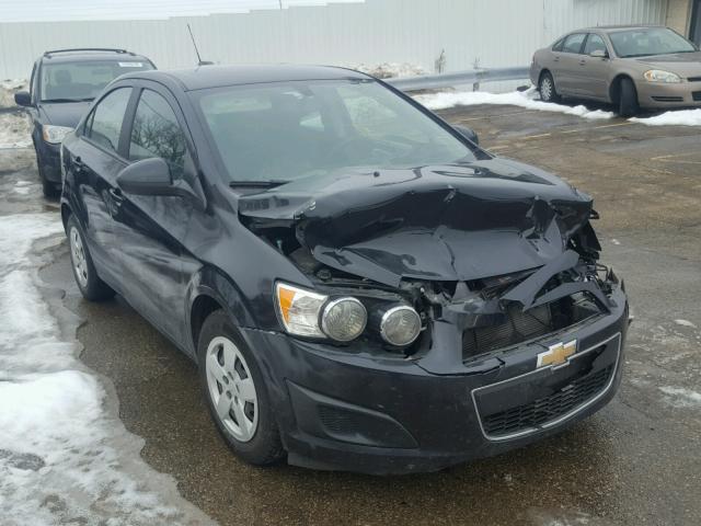 1G1JA5SH9F4112078 - 2015 CHEVROLET SONIC LS Սև լուսանկար 1