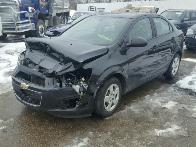 1G1JA5SH9F4112078 - 2015 CHEVROLET SONIC LS Սև լուսանկար 2