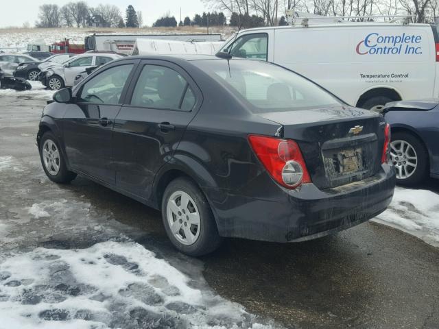 1G1JA5SH9F4112078 - 2015 CHEVROLET SONIC LS Սև լուսանկար 3