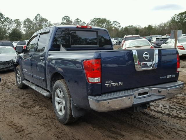 1N6BA0ED2AN305731 - 2010 NISSAN TITAN XE BLUE photo 3