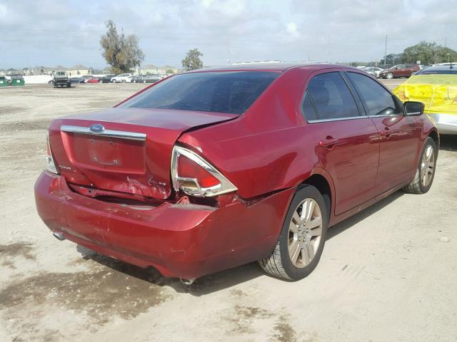 3FAHP08137R118670 - 2007 FORD FUSION SEL RED photo 4