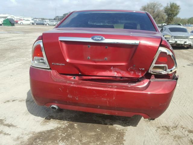 3FAHP08137R118670 - 2007 FORD FUSION SEL RED photo 9