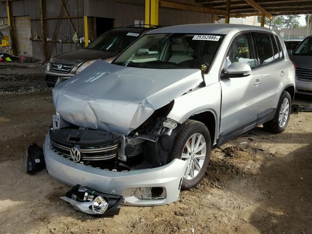 WVGAV3AX8EW541624 - 2014 VOLKSWAGEN TIGUAN S SILVER photo 2