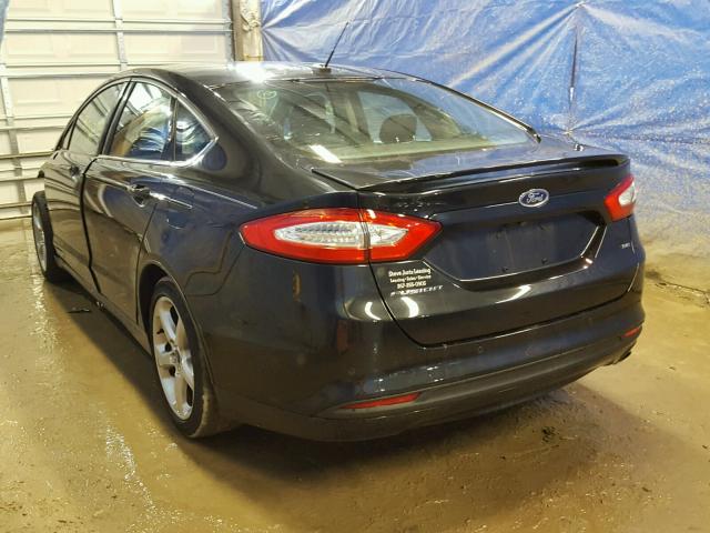 1FA6P0H78F5123053 - 2015 FORD FUSION SE BLACK photo 3