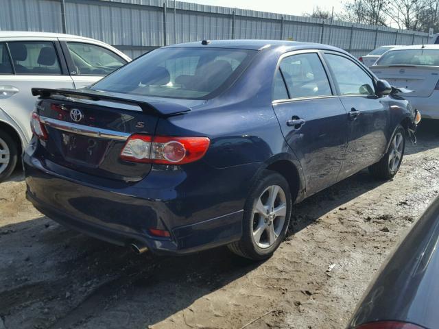 2T1BU4EE3BC737484 - 2011 TOYOTA COROLLA BA BLUE photo 4