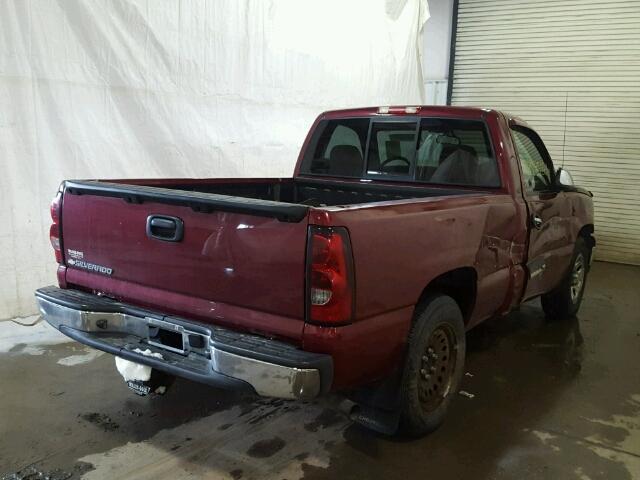 3GCEC14V76G213248 - 2006 CHEVROLET SILVERADO RED photo 4