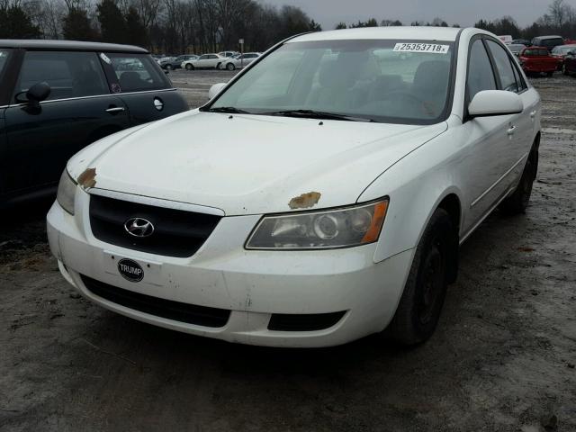 5NPET46C28H338469 - 2008 HYUNDAI SONATA GLS WHITE photo 2