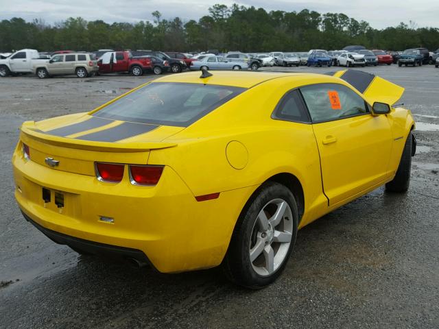 2G1FC1EV9A9105003 - 2010 CHEVROLET CAMARO LT YELLOW photo 4