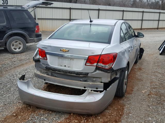 1G1PE5SB2D7246324 - 2013 CHEVROLET CRUZE LT SILVER photo 4