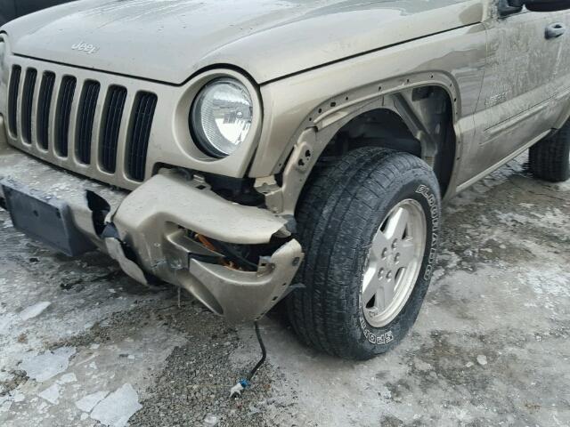 1J4GL58K84W300889 - 2004 JEEP LIBERTY LI TAN photo 9