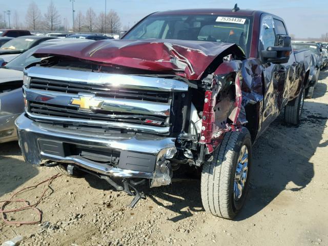 1GC4KZEG5GF214205 - 2016 CHEVROLET SILVERADO MAROON photo 2