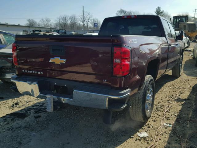 1GC4KZEG5GF214205 - 2016 CHEVROLET SILVERADO MAROON photo 4