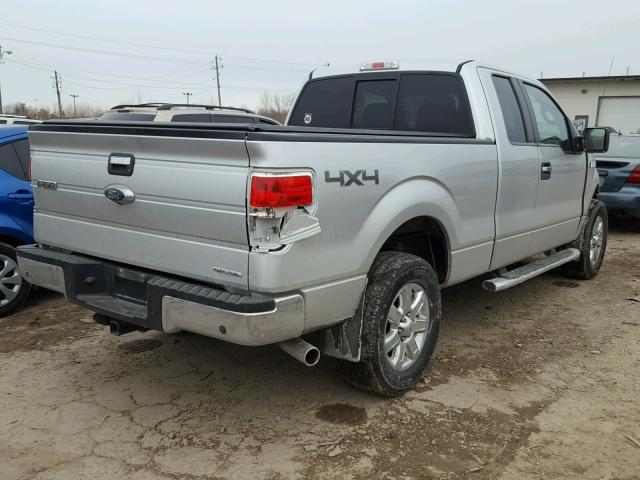 1FTFX1EF9EFB08940 - 2014 FORD F150 SUPER SILVER photo 4