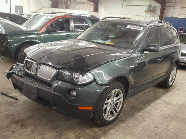 WBXPC93407WF17689 - 2007 BMW X3 3.0SI GREEN photo 2