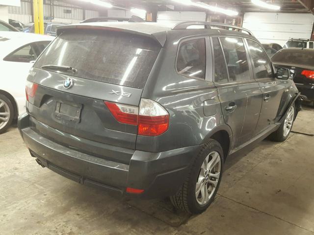 WBXPC93407WF17689 - 2007 BMW X3 3.0SI GREEN photo 4