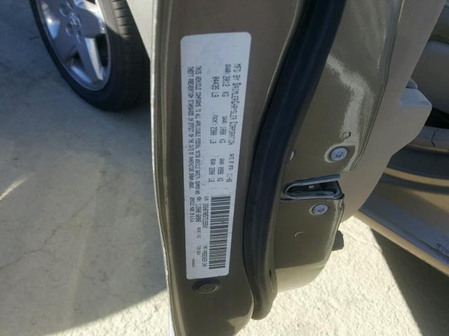 1B3HB78K57D155501 - 2007 DODGE CALIBER R/ GOLD photo 10