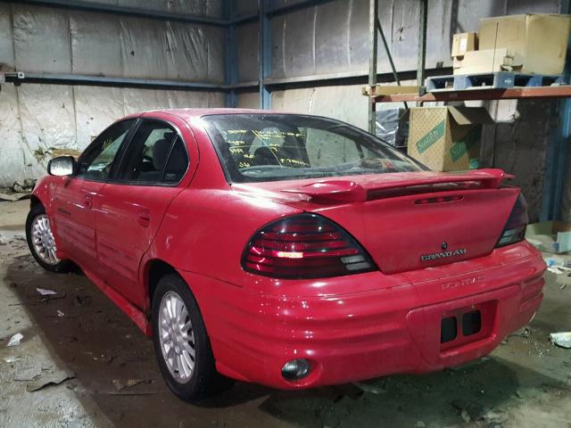 1G2NF52T31M602012 - 2001 PONTIAC GRAND AM S 红色 照片 3