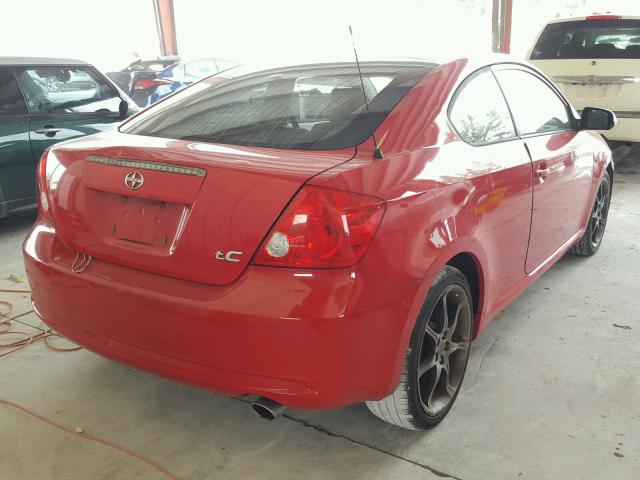 JTKDE167650059521 - 2005 TOYOTA SCION TC RED photo 4