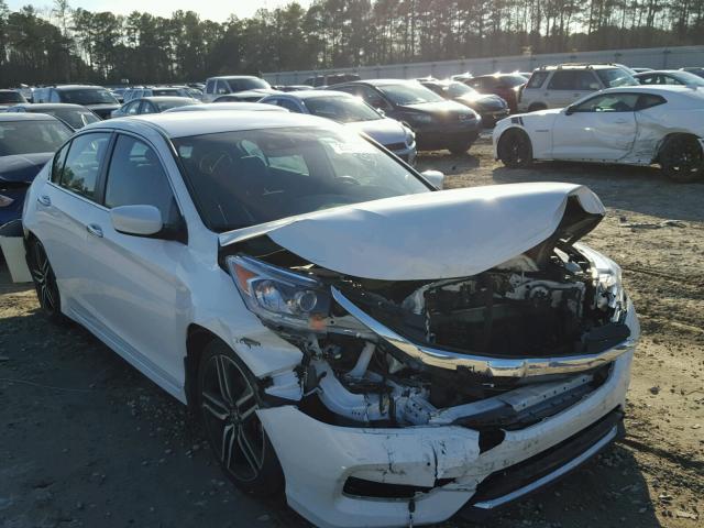 1HGCR2F63GA085920 - 2016 HONDA ACCORD SPO WHITE photo 1