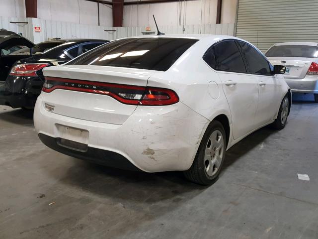 1C3CDFAA0GD644987 - 2016 DODGE DART SE WHITE photo 4