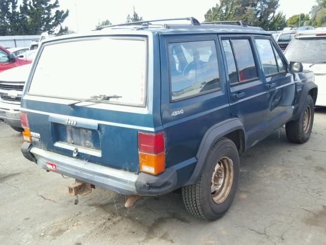 1J4FJ28S9TL225362 - 1996 JEEP CHEROKEE S GREEN photo 4