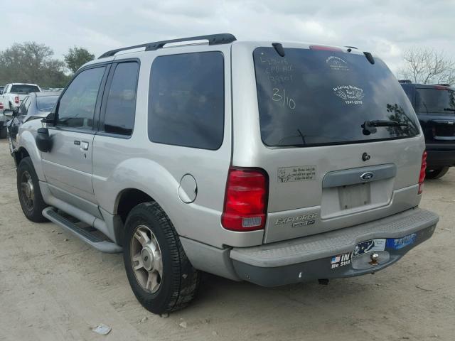 1FMYU60E23UB17285 - 2003 FORD EXPLORER S GRAY photo 3